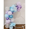 thumbnail image 4 of Frozen Balloons, 12 Inch Purple Blue White and Silver Balloons with Snowflake, 4 of 7