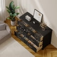 thumbnail image 2 of Lofka 7 Drawer Black Double Dresser, Wood Storage Cabinet with Easy Pull Out Handles for Living Room, Chest of Drawers for Bedroom, 2 of 9