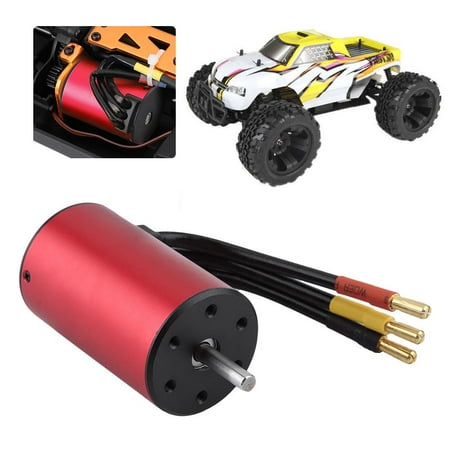 Mgaxyff 3660 3800KV 4 Poles Sensorless Brushless Motor for 1/10 RC Car, RC Car Motor, Car