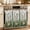 Turquoise, variant on Teal Vintage Branches Oven Skirt Curtain 30"Wx21.5"L, Waterproof Ruffled Stove Cover Skirt with 8 Ribbon Ties, Vintage Birds Farmhouse Decorative Oven Door Curtains for Kitchen Dishwasher Cabinet