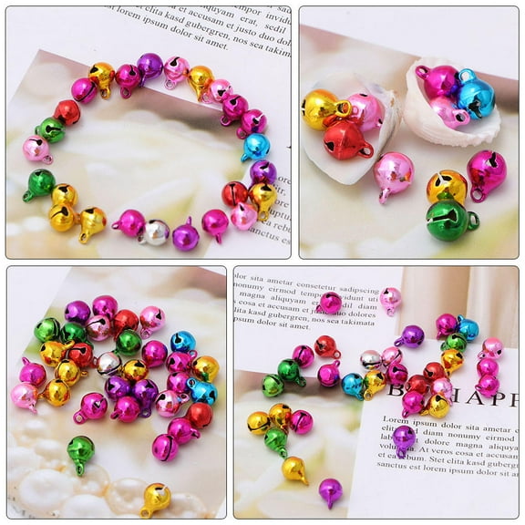 NIYANGLE Small Copper Bell Brass Assorted Color 150Pcs For Decoration