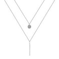 thumbnail image 1 of Collier Long à Rayures Rondes Double Couche Chaîne Clavicule Féminine Adapté à Toutes les Occasions Collier Hamme avec Pendentifs pour Colliers Collier Femme Collier Initiale, 1 of 4