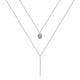 thumbnail image 1 of Collar largo con doble capa y cadena para clavícula, ideal para todas las ocasiones, 1 of 8