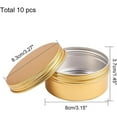 thumbnail image 2 of 10 Pcs 150ml Aluminum Tin Jars Round Aluminum Tin Cans Cosmetic Containers with Screw Cap Lid for DIY Crafts Travel Storage-Golden, 2 of 7