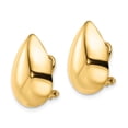 thumbnail image 2 of Primal Gold 14 Karat Yellow Gold Polished Teardrop Omega Back Earrings, 2 of 2