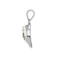 thumbnail image 4 of Sterling Silver Rhodium Plated Stellux Crystal Dolphin Pendant, 4 of 4