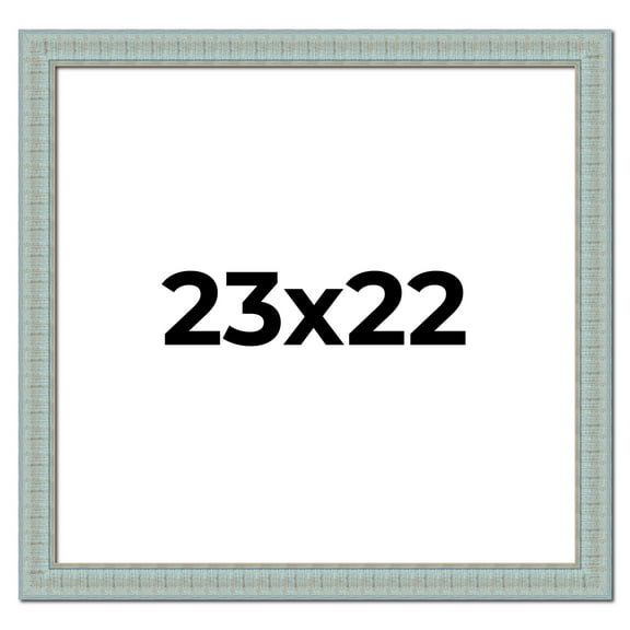 23x22 Frame Blue Teal Distressed Solid Wood Picture Frame | 1.625 Inch Moulding Width | Sonoma Blue