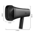 thumbnail image 2 of Riwcyla Solar,Powered Megaphone Speaker Portable Wireless BT PA Bullhorn Recording Speaker Multifunctional Handheld Amplifier with Lighting Function Lightweight Strap for Public Speaking Events Tr, 2 of 6