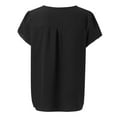 thumbnail image 2 of Aayomet Short Sleeve Shirts For Women Women's Short Sleeve Tops Leopard Color Block T Shirt Casual Tunic Crew Neck Striped Shirts,Black M, 2 of 4