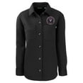 thumbnail image 2 of Women's-Cutter & Buck  Black Inter Miami CF Roam Eco Recycled Shirt Jacket, 2 of 3
