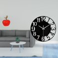 thumbnail image 2 of Escultura De Cerámica Decorativa Para El Hogar, Cafetería, Sala De Estudio, Reloj De Pared Silencioso De Acrílico, Diseño Redondo Simple Y Fácil De Leer Para Hotel, Oficina Y Baño., 2 of 8