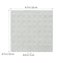 Stri 64pcs Small Clear Door Knob Bumpers Self-adhesive Door Stoppers Wall Protectors for Speakers Electronics Furniture