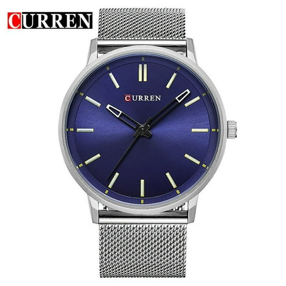 Casual Mesh Belt Men Quartz Wrist Watch CURREN Brand Top Brand Leather Vintage Men Business Watches Relogio Masculino 8233