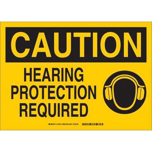 Brady Personal Protection, Caution, Aluminum, 10" x 14", Not Retroreflective