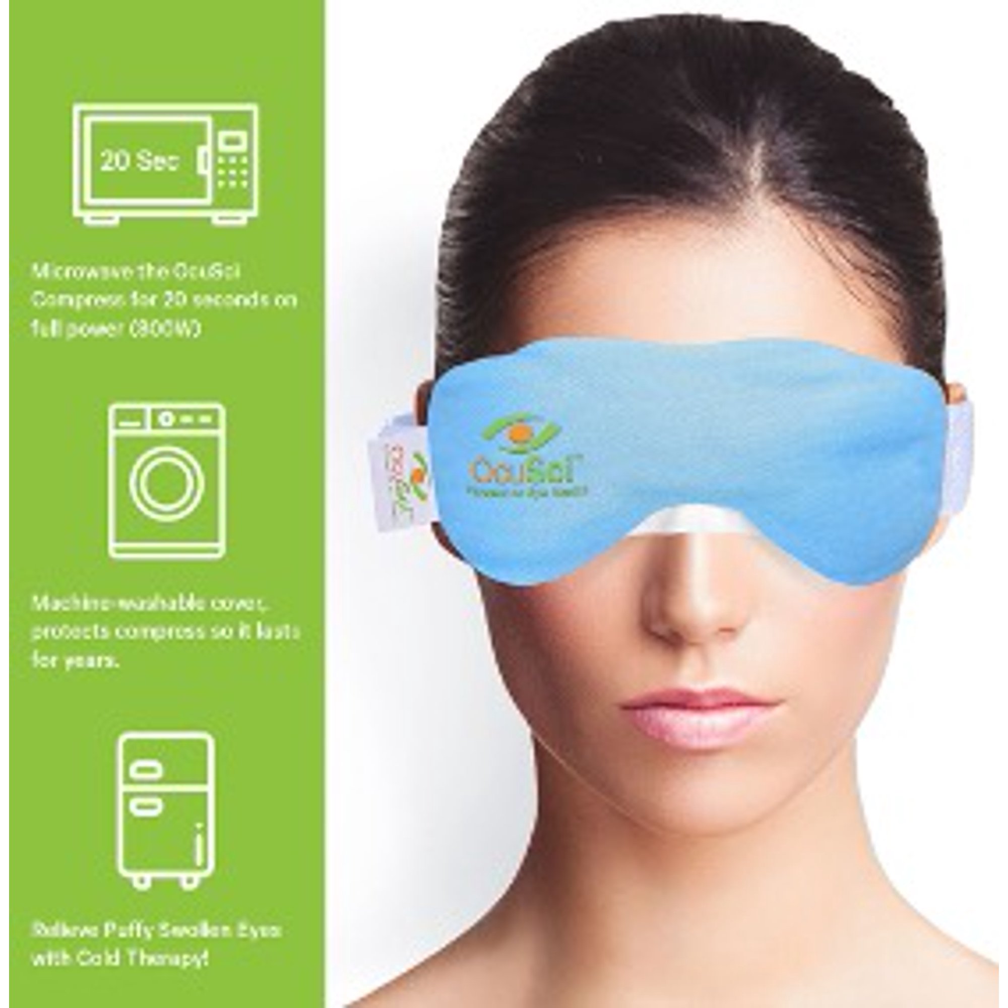 HydroHeat Dry Eye Compress with Machine Washable Cover - Microwave for Moist Heat Therapy or Freeze for Cold Therapy