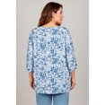 thumbnail image 2 of Avenue Women's Plus Size Lace Neckline Peasant Blouse, 2 of 2