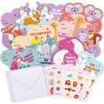 thumbnail image 1 of 81Pcs Animal Valentine's Day Cards Kit 36 Pack Greeting Cards Cute Note Card in 12 Designs with Envelopes and Adhesive Stickers for Kids Classroom Exchange Valentine's Day Wedding Party, 1 of 7