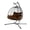 Brown, variant on Double Hanging Egg Chair with Stand, Patio Hammock Swing Chair for 2 Persons, Loveseat with Cushions & Headrest Pillows, Indoor Outdoor for Balcony, Garden, Bedroom, Brown