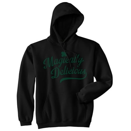 Magically Delicious Hoodie Funny Lucky Irish Clover Hooded Sweatshirt ...