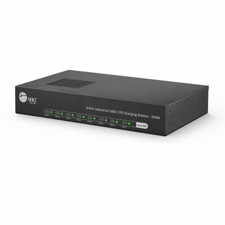 Siig 304870 Ac Id-us0e11-s1 8-port Industrial Usb-c Pd Charging Station 350w