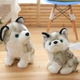 thumbnail image 4 of Porfeet Cute Simulation Husky Dog Plush Toy Puppy Stuffed Animal Kids Boys Girls Doll,18cm, 4 of 10
