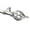 Satin Nickel, variant on Flora Curtain Rod 66-120 inch - Black