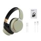 thumbnail image 1 of Auriculares Bluetooth 5.0 Entrada de audio de 3,5 mm Auriculares inalámbricos Auriculares plegables recargables, Verde Inevent EL001463-05B, 1 of 7