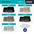 thumbnail image 7 of 32" x 19" Quartz Kitchen Sink, 40/60 Double Bowl Sink, Drop-in Sink, Undermount Sink, Granite Kitchen Sink, Galaxy White Kitchen Sink by Lexicon Platinum LP-4060-W-SO, 7 of 7