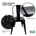 thumbnail image 3 of Silla Tolix Blanco Metálico Metal Para Comedor Minimalista negro 1, 3 of 9