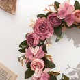 thumbnail image 4 of Embalaje en bolsa OPP Guirnalda de simulación de peonía de hortensia adornos colgantes de flores falsas guirnalda redonda decoración de dintel de puerta decoración de ANGGREK Otros, 4 of 8