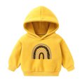 thumbnail image 2 of Odeerbi Kids Boys Girls Fleece Lined Sweatshirt Cute Print Hoodie Toddler Baby Children's 2025 Casual Christmas Print Sweatshirt For The Baby Gift Yellow 6-7 Years, 2 of 7