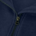 thumbnail image 4 of Women Oversized Zip Up Hoodie Fleece Quarter Zip Pullover Sweatshirts Solid Long Sleeve Warm Hoodies with Pockets 11-Navy M, 4 of 4