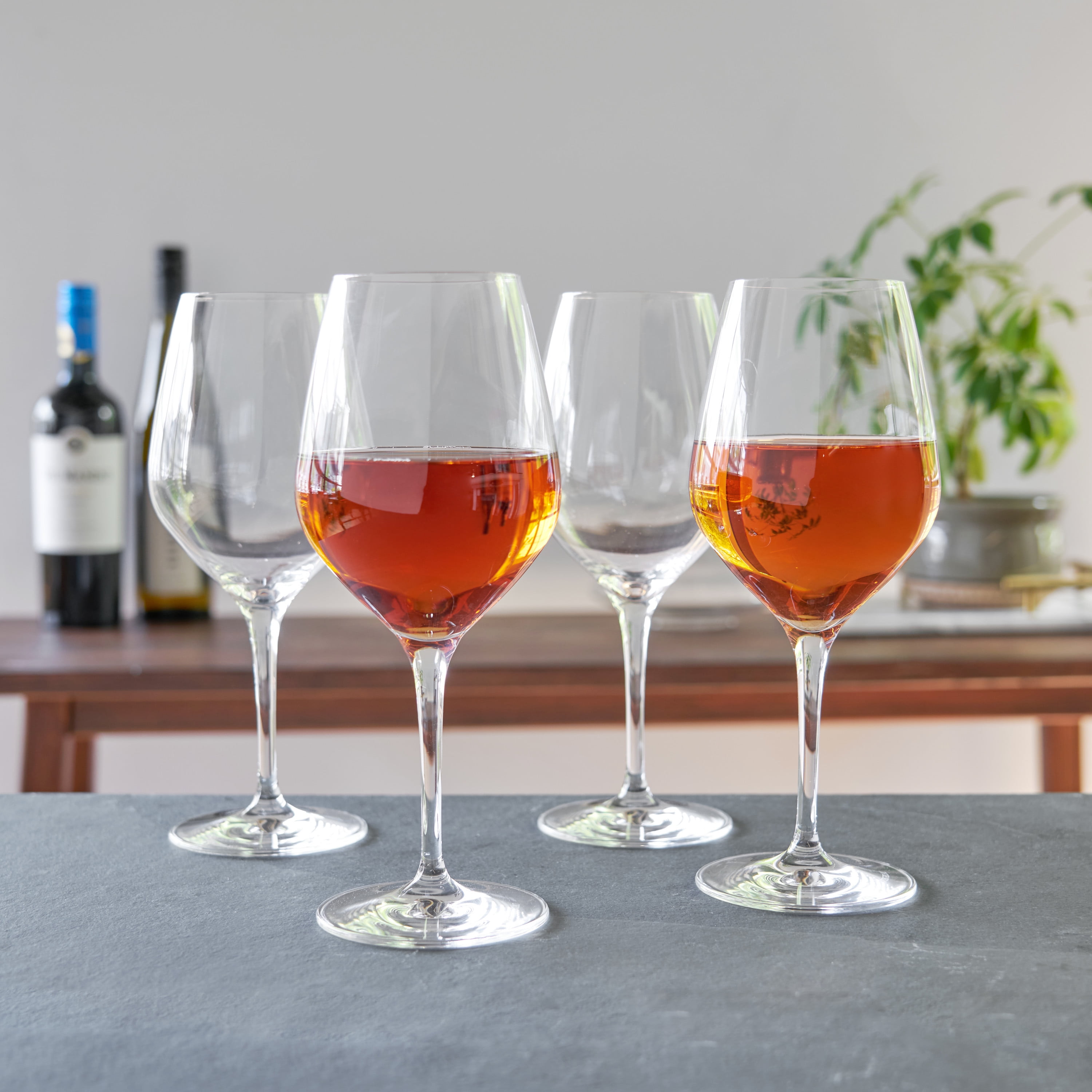 Spiegelau Rosé Wine Glasses, Set of 4, European-Made Lead-Free Crystal, Classic Stemmed, Dishwasher Safe, Professional Quality White Wine Glass Gift Set, 17 oz