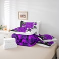 thumbnail image 6 of Manfei Purple Rose 7-Piece Twin Bedding Sets,Rustic Flower Floral Bedding Comforter Set,Blue Black White Sheet Sets For Men Women,Super Cozy Room Decor, 6 of 8
