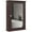 Dark Brown, variant on kleankin Bathroom Mirror Cabinet, Wall Mounted Medicine Cabinet w/ Shelves
