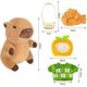 thumbnail image 3 of Set de peluche Kireidane Capybara con 7 prendas y accesorios, 3 of 8