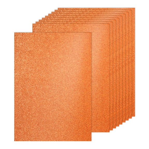20Sheets Orange Glitter Cardstock, 8.3x11.7 in A4 Glitter Paper Card Stock Shiny Scrapbook 250gsm Sparkly Paper Large Shimmer for Crafts Scrapbook DIY Art Wedding Party