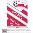 thumbnail image 2 of Custom Blanket for Bed Fans Gift Soccer City Winter Summer Fleece Throw Blankets Personalized Name & Number, 40"x50", 50"x60", 70"x80" A1, 2 of 5