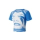 thumbnail image 3 of VISgogo Camiseta de mujer, cuello redondo, manga corta, estampado de retrato, tops de verano para uso diario informal VISgogo  moda, 3 of 9