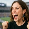 thumbnail image 2 of Mall of Style - Football Jewelry for Women - Football Earrings - Football Mom Earrings (Ink Black), 2 of 8
