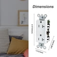 thumbnail image 3 of UCOMEN Decorator Receptacle, Tamper-Resistant Duplex Outlet, Standard Electrical Wall Outlet, 20A, 125 V, White, 10 Pack, 3 of 6
