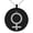 Black, variant on Stainless Steel Solar System Planetary Venus Engraved Small Medallion Circle Charm Pendant Necklace