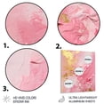thumbnail image 3 of Designart "Emerging Energies in Pink and Gold III" Abstract Shapes Metal Art Print, 3 of 5