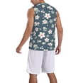 thumbnail image 2 of Sikiie Blue Flower Basketball Jersey Reversible Men's Mesh Athletic Sports Shirts Training Practice S-4XL3X-Large, 2 of 6
