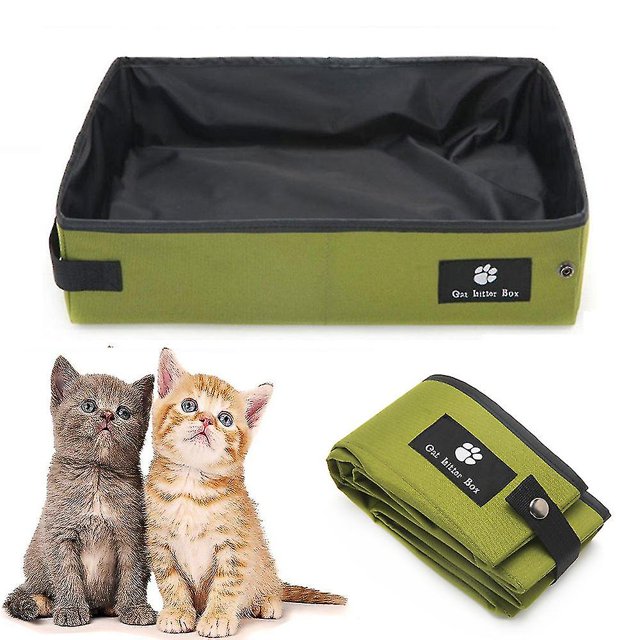 Asiento de inodoro portátil plegable para gatos CHAO caja de arena impermeable 40 cm x 30 cm x 10 cm