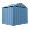 thumbnail image 1 of Arrow Elite 8 x 6 x 8 ft Blue Grey Steel Storage Shed, 1 of 8