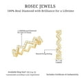 thumbnail image 6 of Rosec Jewels Diamond Eternity Ring for Women - HI-SI Quality Certified - Zig Zag Ring - Ready to Gift for Valentines, 10K Yellow Gold, US 4.00, 6 of 9