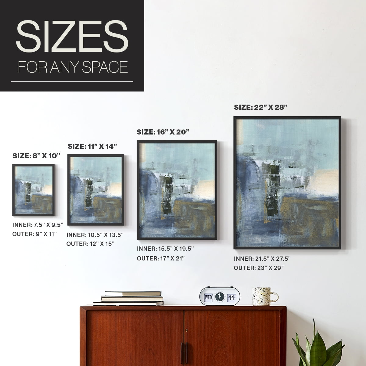 Sand Pond Summer I in Black Solid Wood 16 x 20 Framed Print
