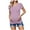 Purple, variant on Tnhcen Women's Maternity Tops Short Sleeve Side Ruching Round Neck Shirt for Mother Maternity Shirts, Navy