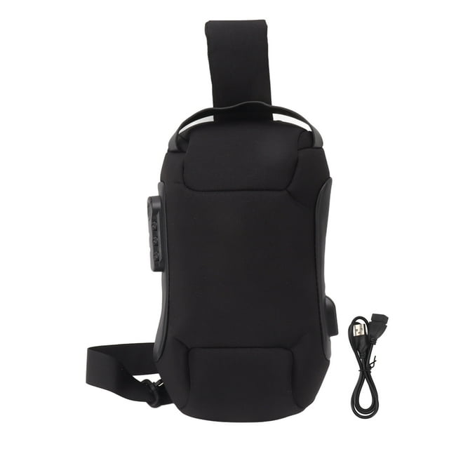 Bolsa para cámara de lona de alta densidad, impermeable, de gran capacidad, con cinturón de hombro ensanchado y cierre con contraseña, para viajes, color negro